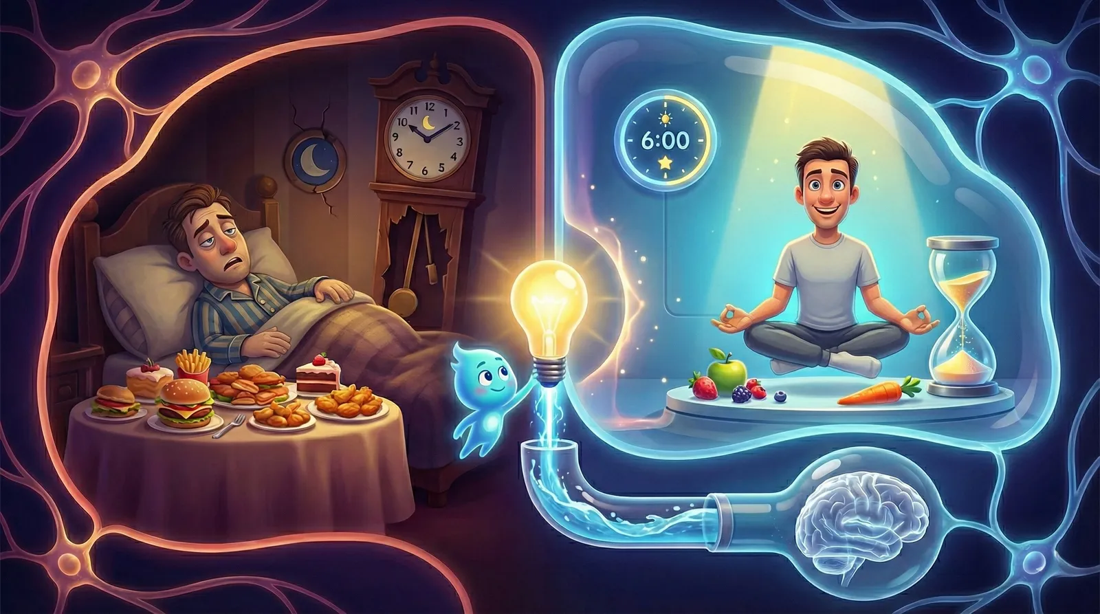 O Paradoxo da Energia: Por que Comer Menos Pode Otimizar a Eficiência do Sono?